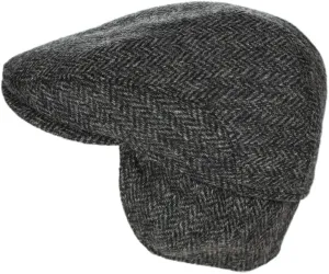 Biddy Murphy Irish Newsboy Flat Cap for Men, Tuck-Away Ear Flaps Slim Fit 100% Wool, Imported