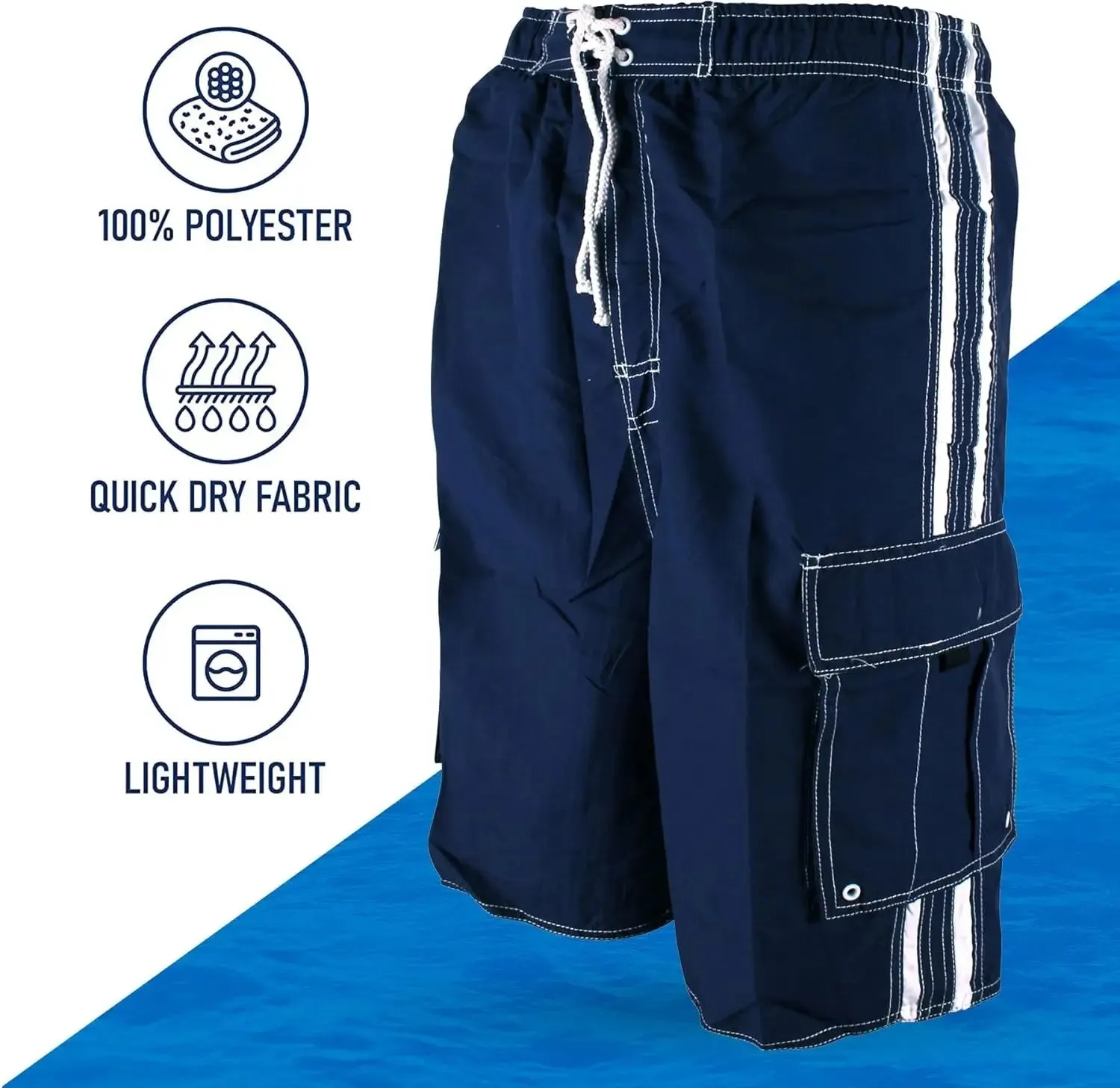 Big and Tall Swim Shorts Quick Dry