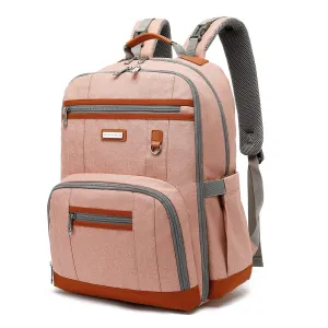 BILLITON MSHI Diaper Bag Backpack for Women Large Capacity Waterproof -Multifunctional with Insulated Pockets for Baby Girl Boy, Unisex Maternity Travel Bag (Deep pink)