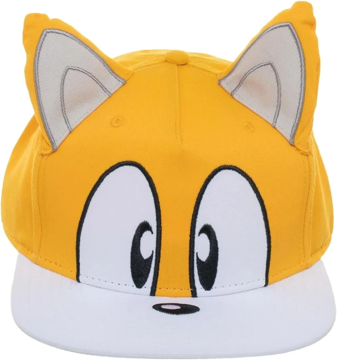 Bioworld Sonic The Hedgehog Men's Hat Embroidered Character Face and 3D Ears Snapback Cap