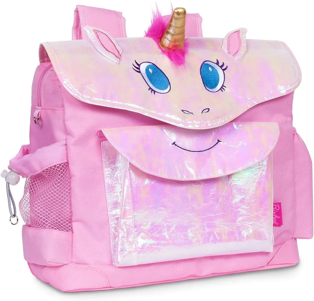 Bixbee Kids Backpack, Pink Unicorn Bookbag for Girls & Boys Ages 5-7 | Daycare, Preschool, Elementary School Bag for Kids | Easy to Carry & Water Resistant