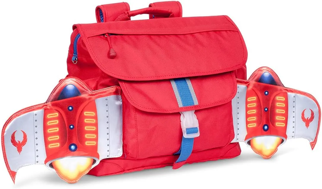 Bixbee Kids Backpack, Red Firebird Bookbag for Girls & Boys Ages 5-7 | Daycare, Preschool, Elementary School Bag for Kids | Easy to Carry & Water Resistant