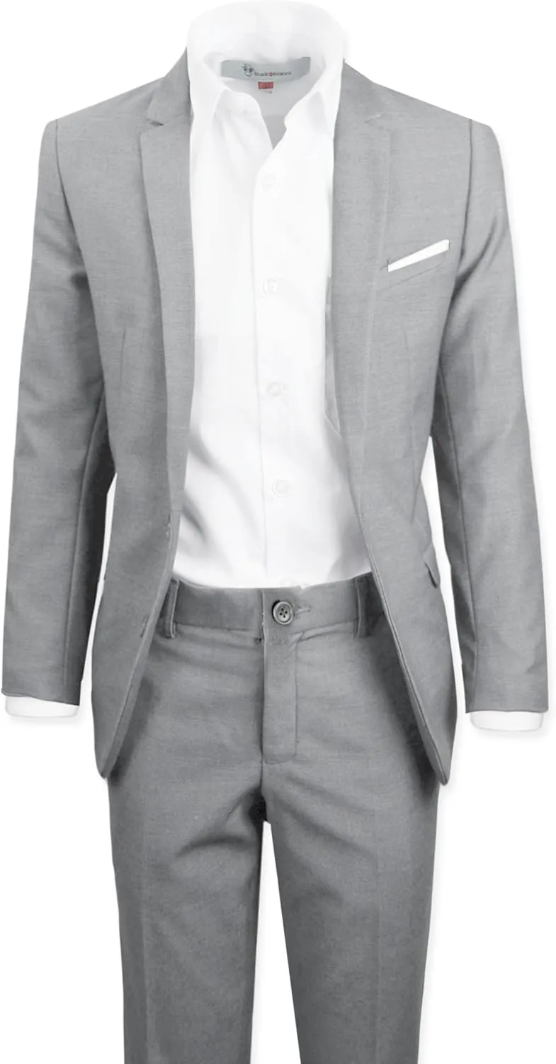 Black n Bianco Signature Boys' Slim Fit Suit Complete Outfit
