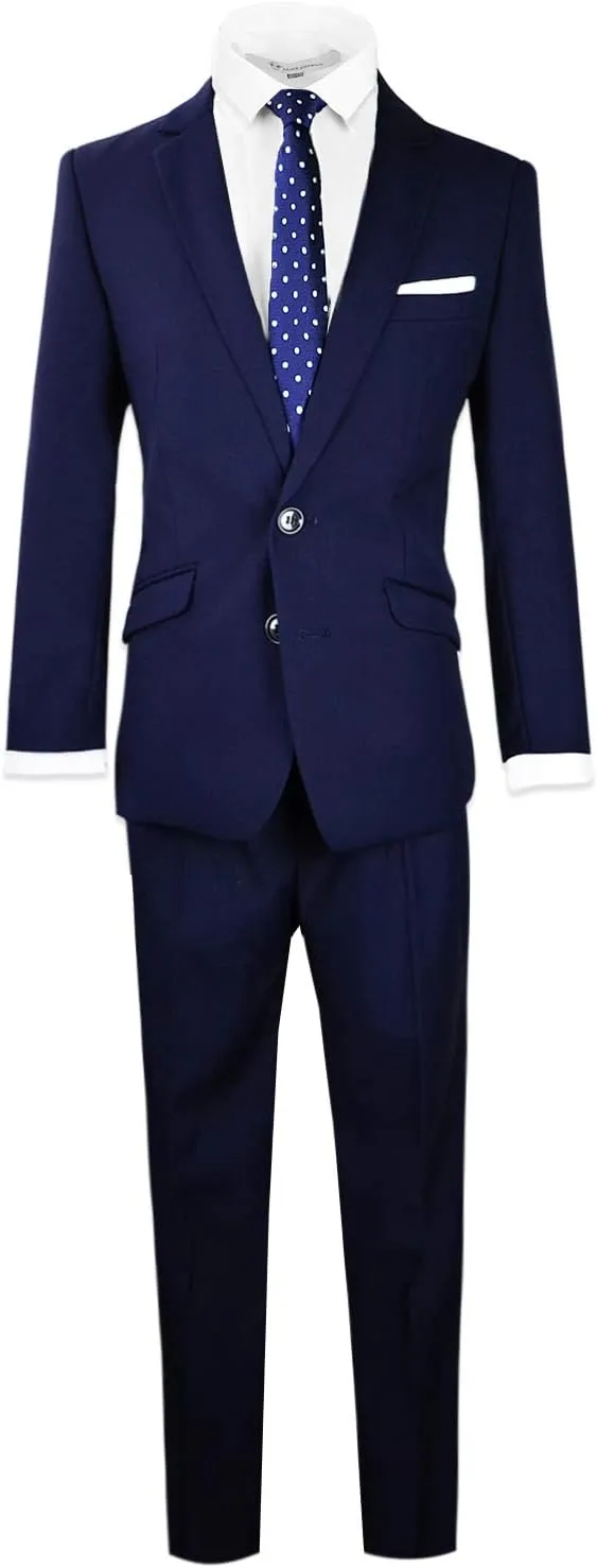 Black n Bianco Signature Boys' Slim Fit Suit Complete Outfit