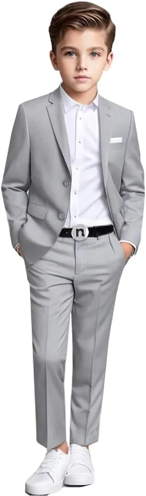 Black n Bianco Signature Boys' Slim Fit Suit Complete Outfit