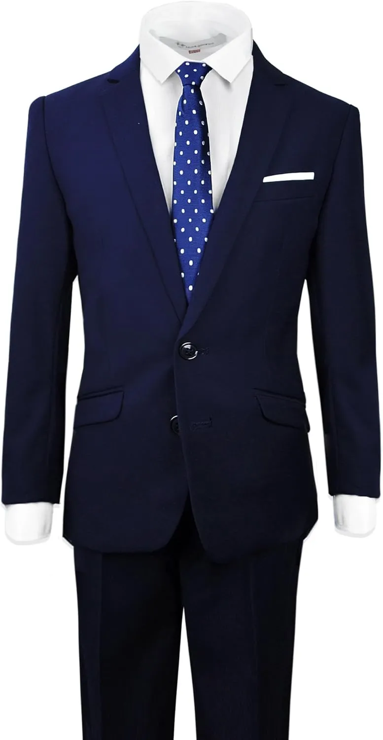 Black n Bianco Signature Boys' Slim Fit Suit Complete Outfit