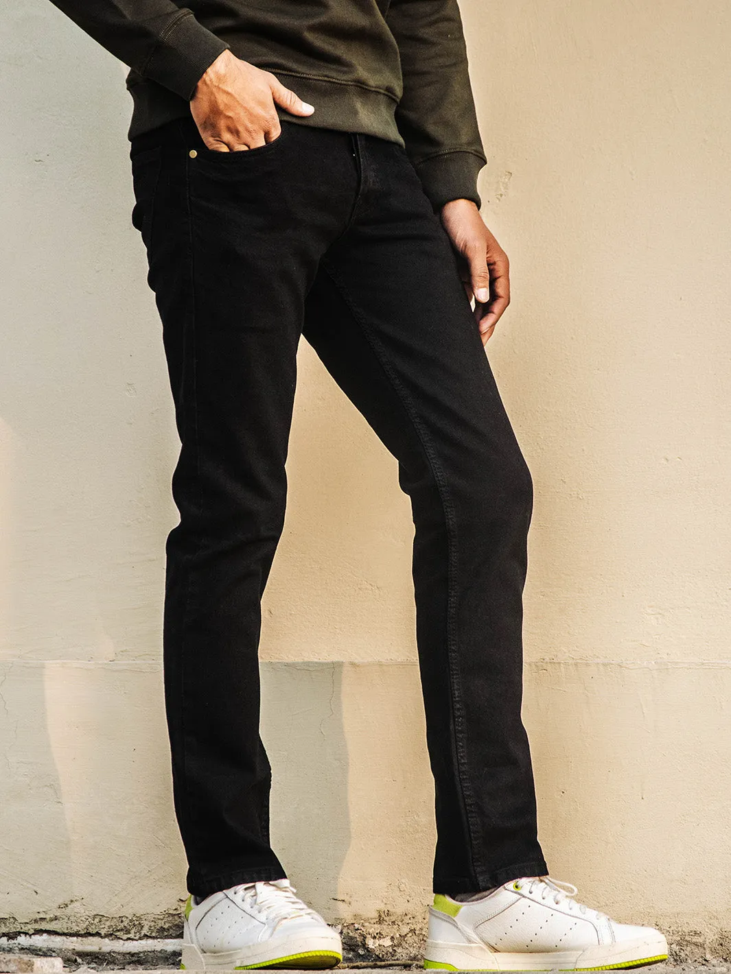BLACK SLIM FIT (ZIRCON) JEANS - ENGLISH