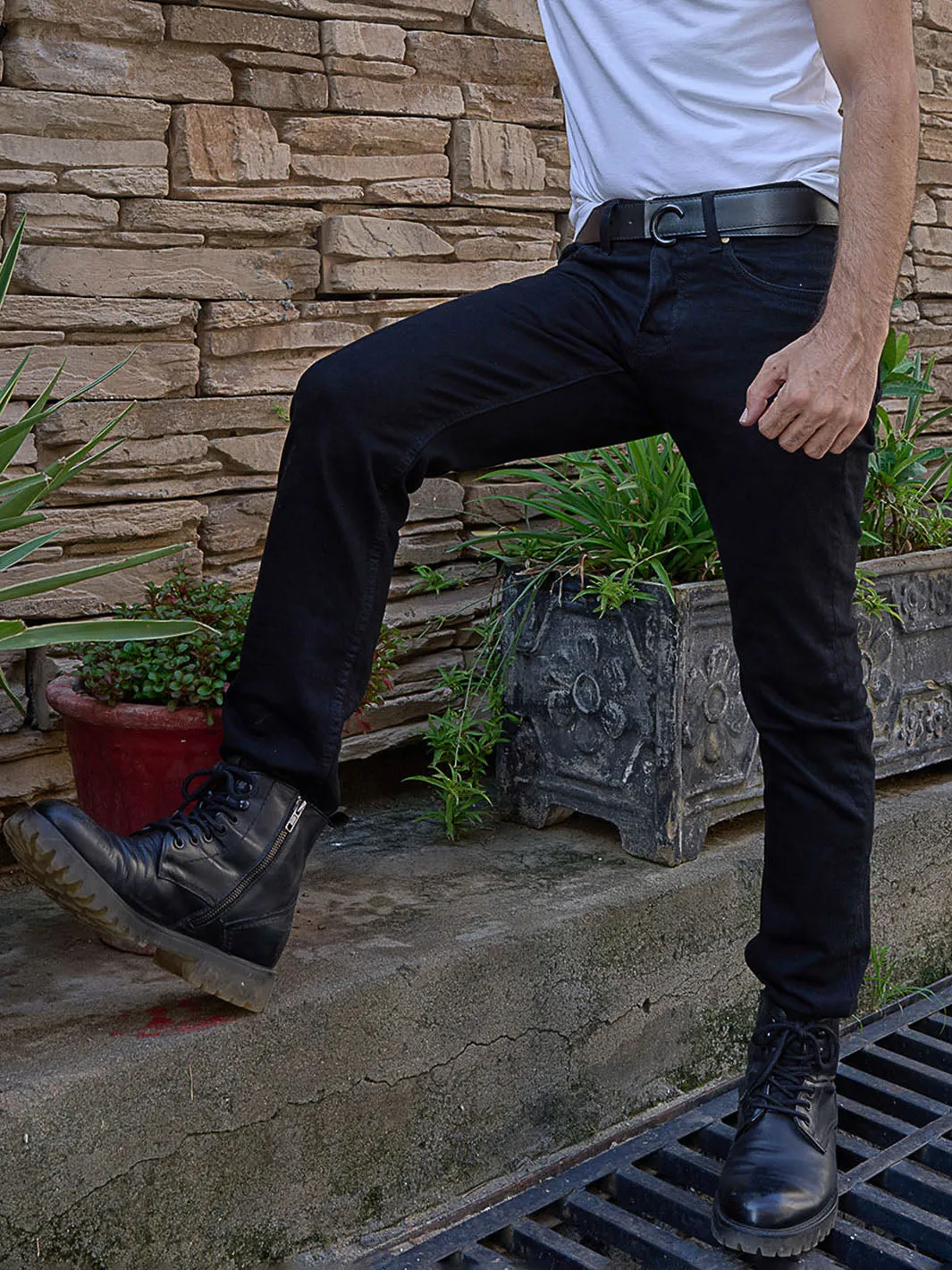 BLACK SLIM FIT (ZIRCON) JEANS - ENGLISH