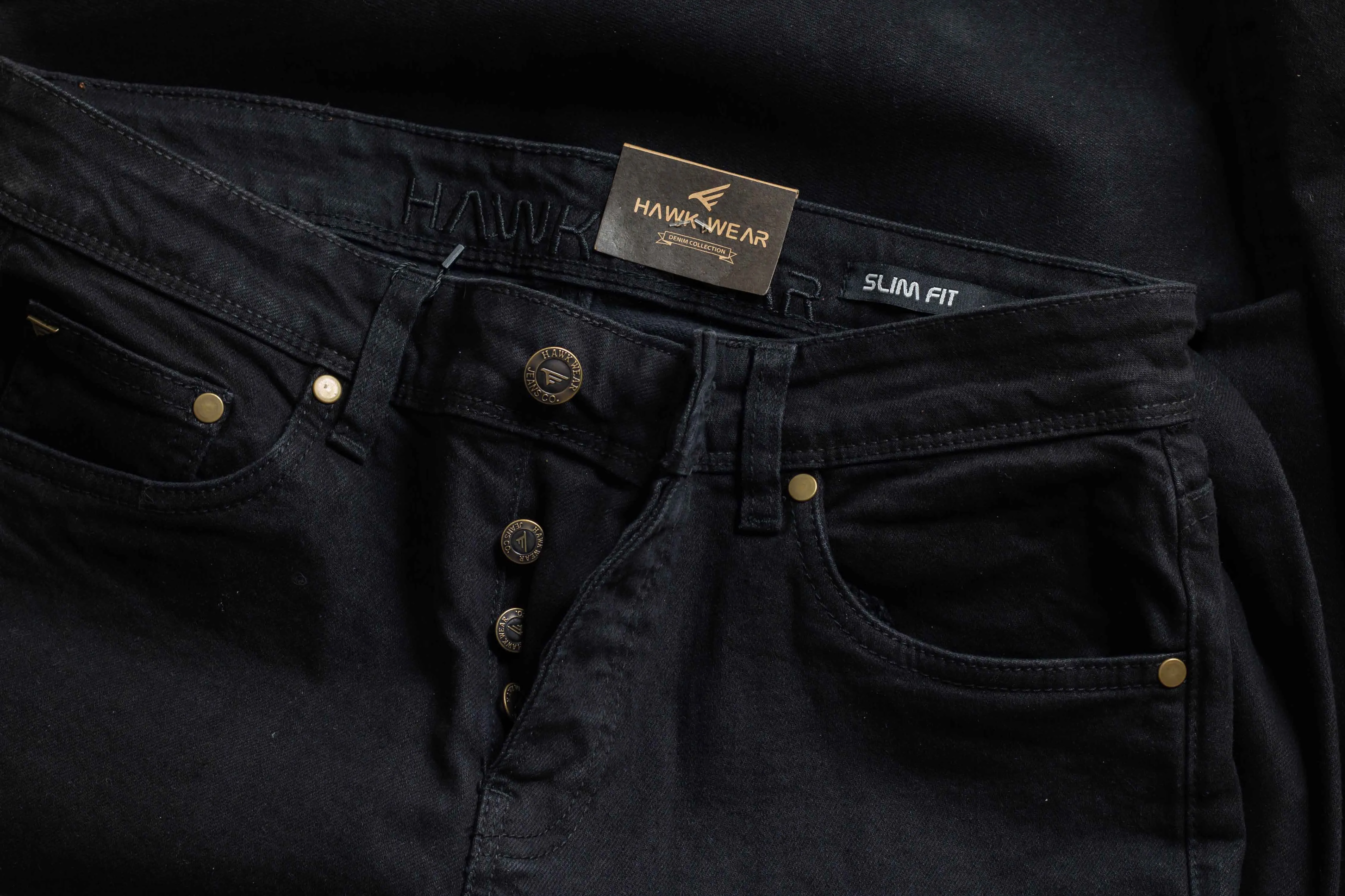 BLACK SLIM FIT (ZIRCON) JEANS - ENGLISH