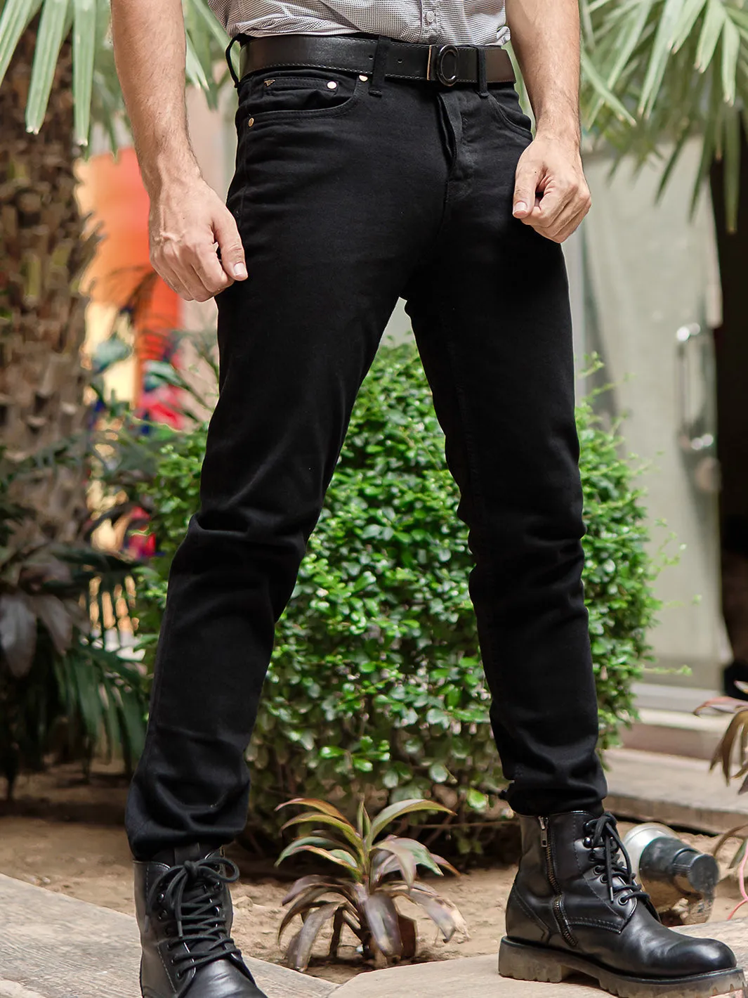 BLACK SLIM FIT (ZIRCON) JEANS - ENGLISH