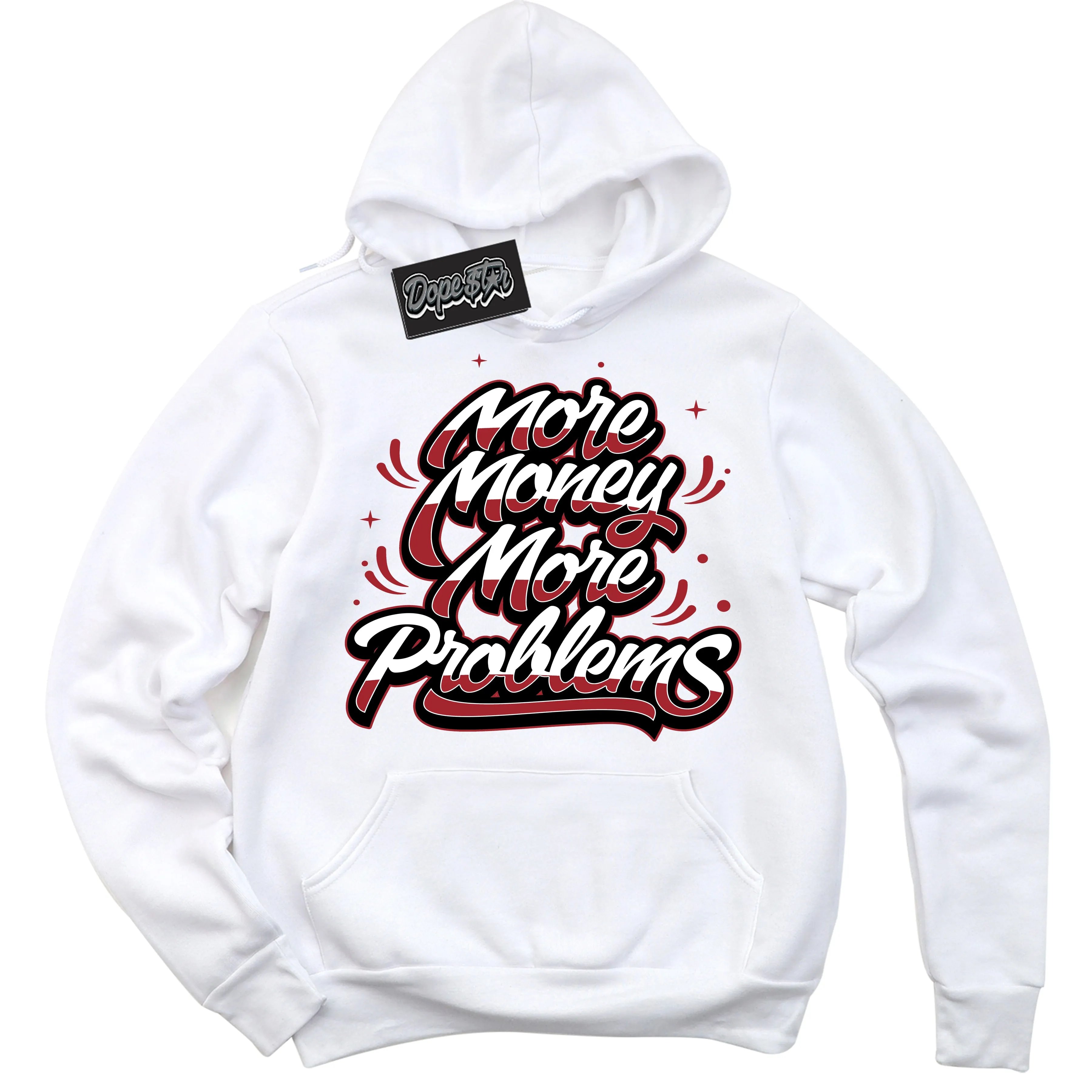 Black Toe Bright Crimson Dunk Sneaker Hoodie More Money More Problems Graphic