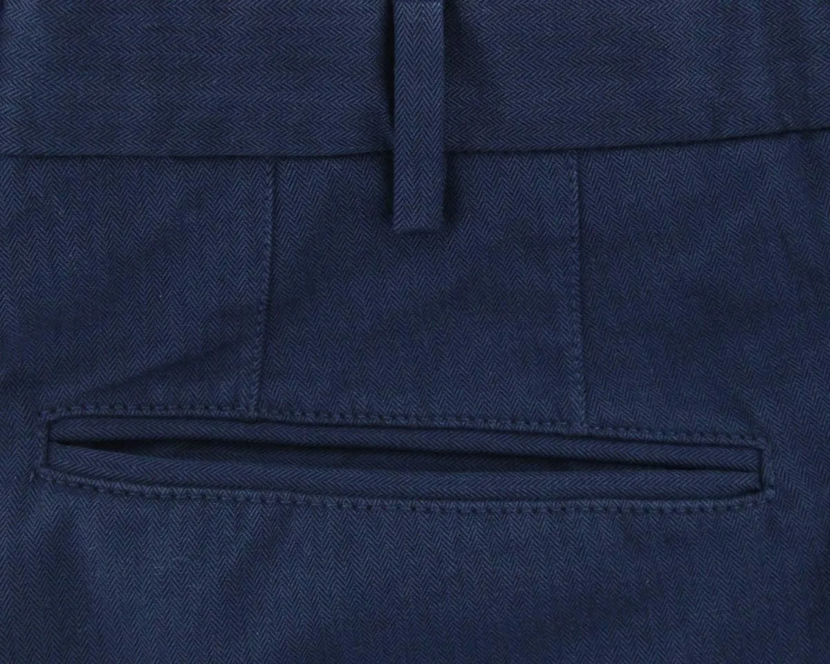 Blue Solid Pants - Slim