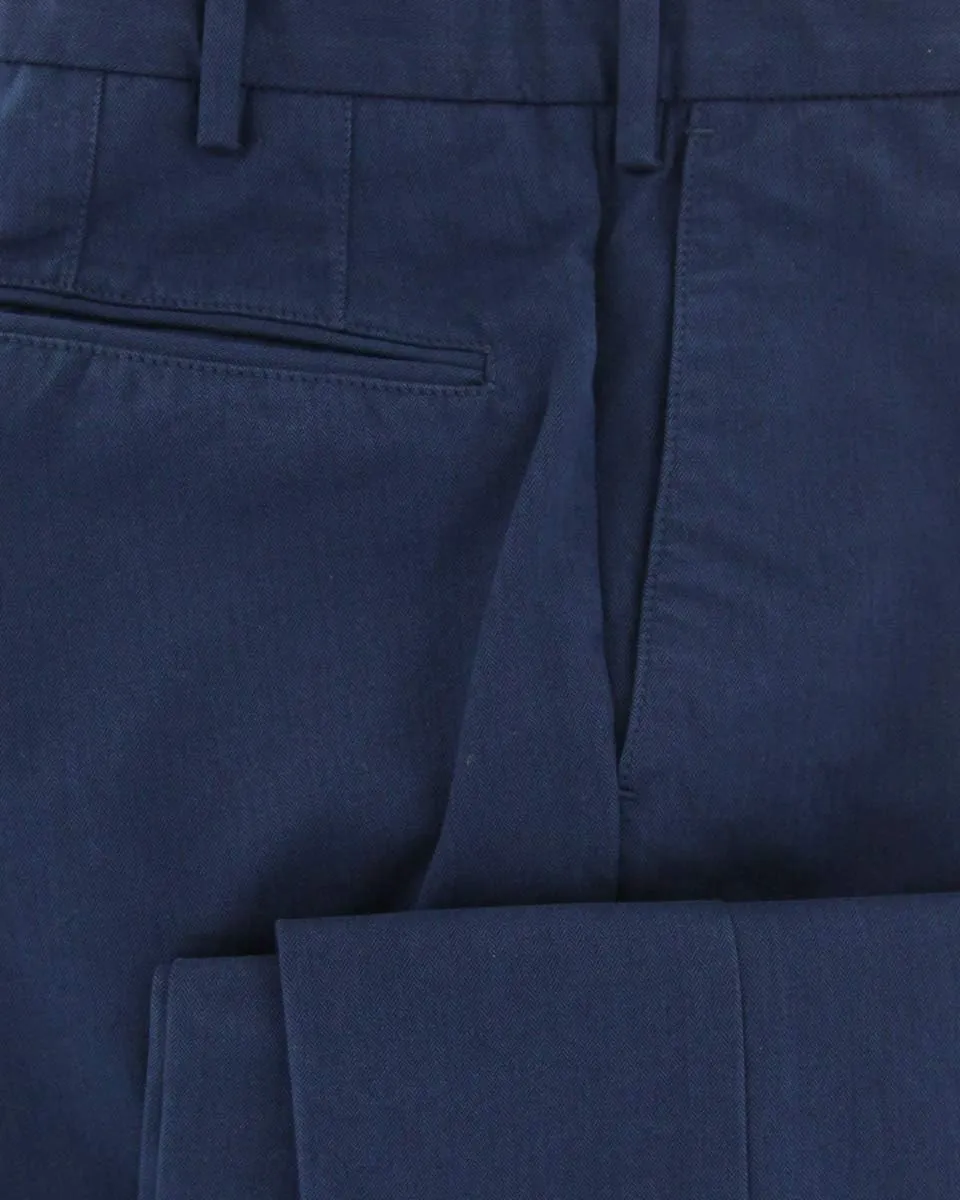 Blue Solid Pants - Slim