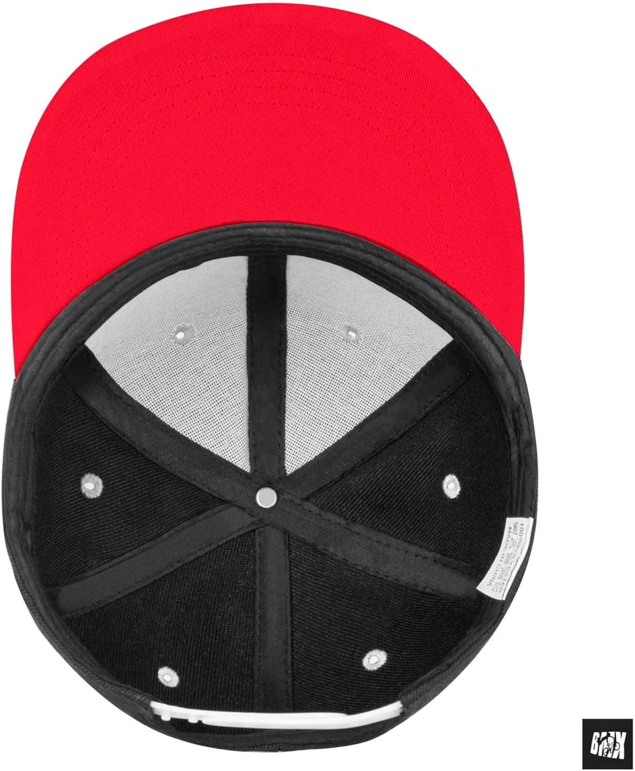 BMX Sports Snapback Hats Classic Adjustable Flat Brim Contrast Hip Hop Hat for Men Women White