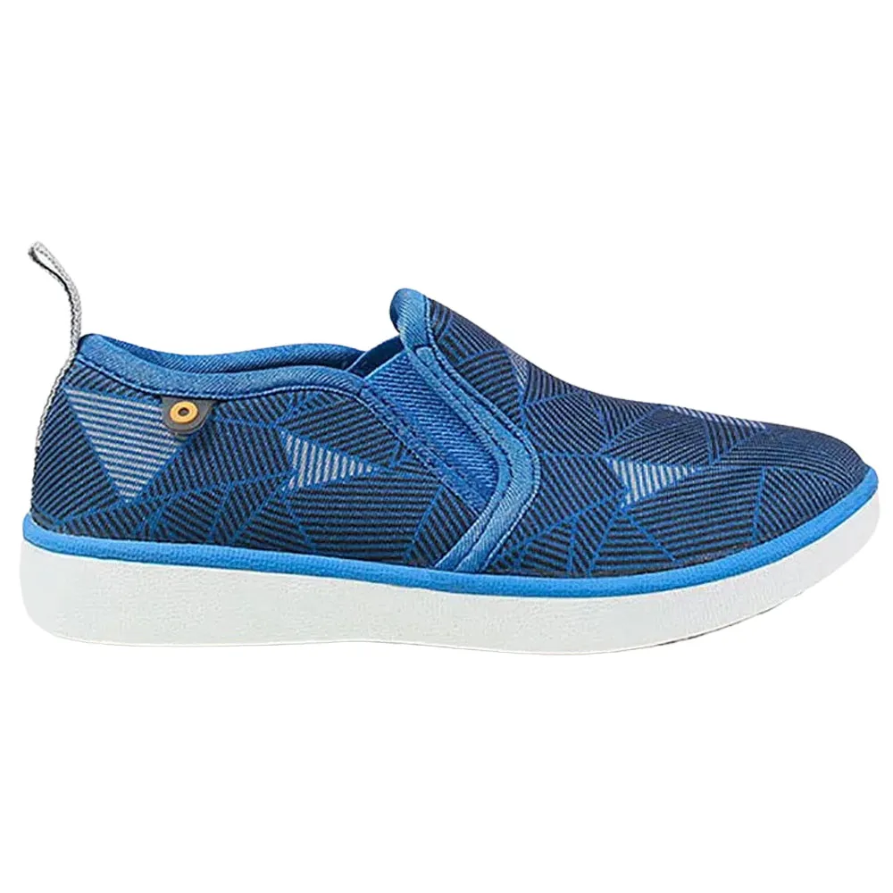 BOGS Kicker Slip On Geo Royal Blue Multi Adjustable Machine Washable Shoes 72539