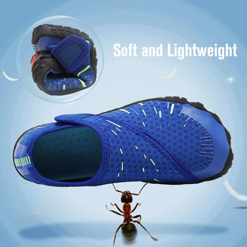 Boys & Girls Water Shoes Lightweight Comfort Sole Easy Walking Athletic Slip on Aqua Sock(Toddler/Little Kid/Big Kid)