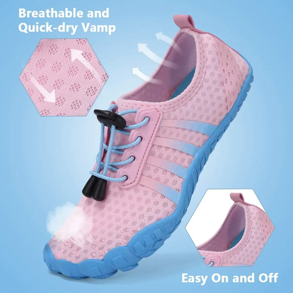 Boys & Girls Water Shoes Lightweight Comfort Sole Easy Walking Athletic Slip on Aqua Sock(Toddler/Little Kid/Big Kid)