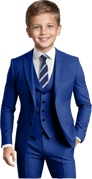 Boys' Formal Suit Set Slim Fit Kids Formal Suits Toddler Tuxedo Wedding Prom Classic Outfit for Teen