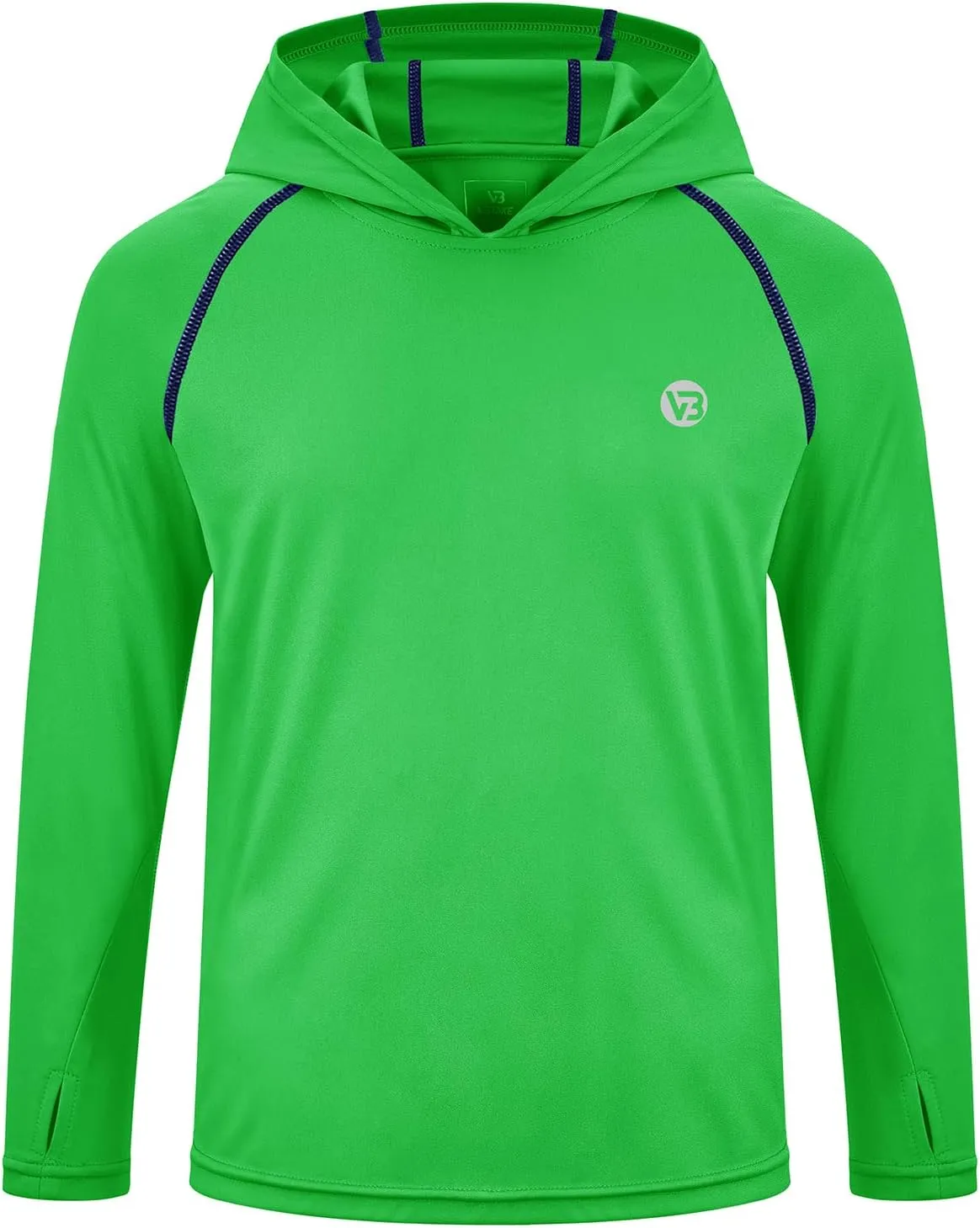 Boys Girls Hooded Sun Shirts UPF50  Long Sleeve Hoodies Quick Dry Rash Guard Swim Shirts Fishing Hiking Thumb Holes