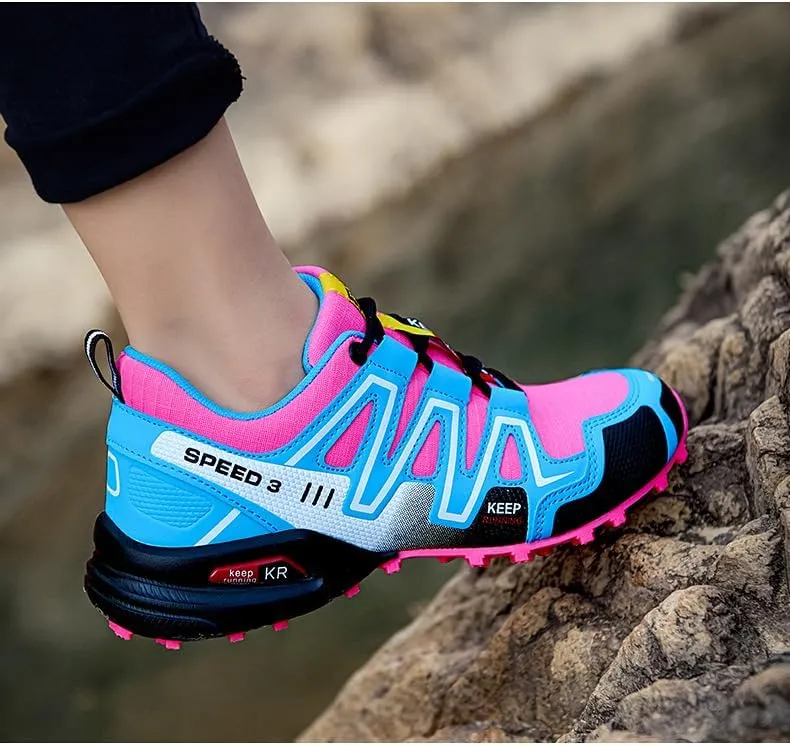 Breathable Hiking Shoes Women | Casual Walking Waterproof Shoes for Women | Comfortable & Light-Weight & Non-Slip | Women's Camping Shoes Walking Trekking Camping Tennis Sport Sneakers