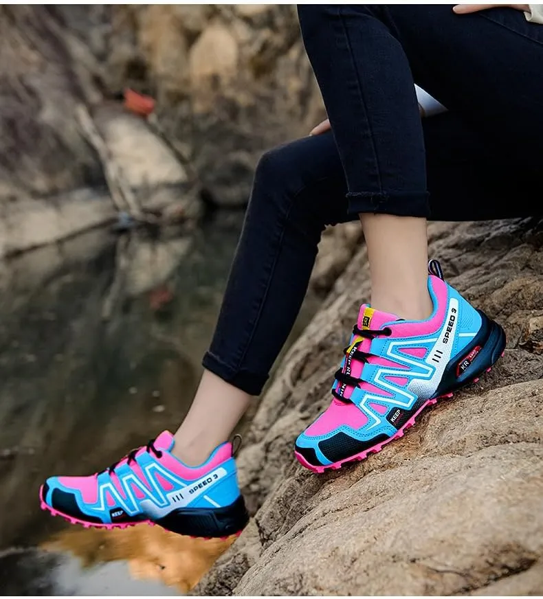 Breathable Hiking Shoes Women | Casual Walking Waterproof Shoes for Women | Comfortable & Light-Weight & Non-Slip | Women's Camping Shoes Walking Trekking Camping Tennis Sport Sneakers