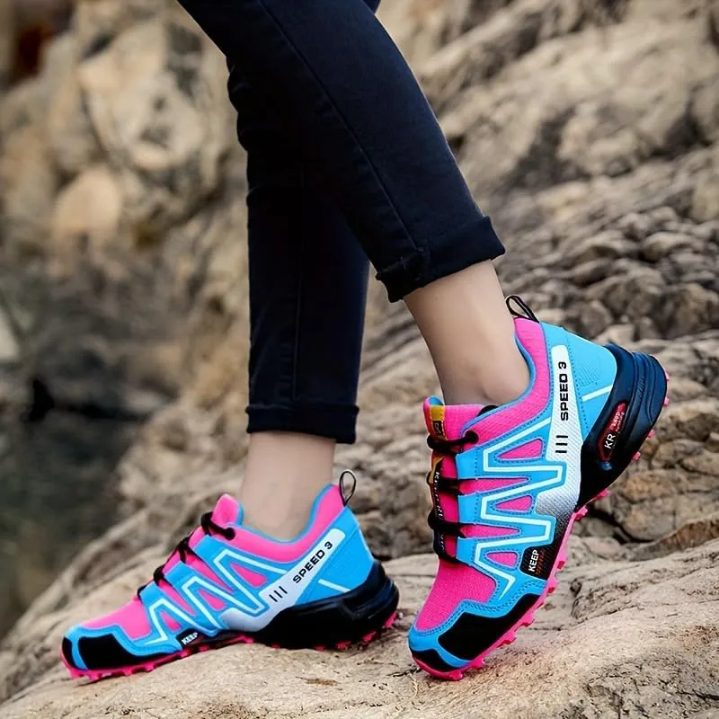 Breathable Hiking Shoes Women | Casual Walking Waterproof Shoes for Women | Comfortable & Light-Weight & Non-Slip | Women's Camping Shoes Walking Trekking Camping Tennis Sport Sneakers