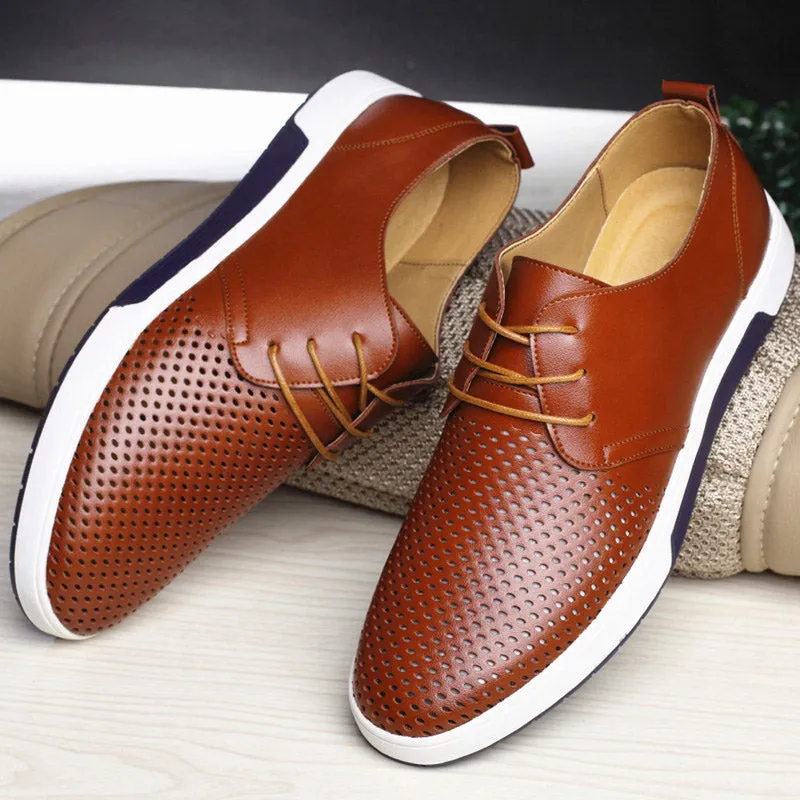 Breathable Holes Luxury Brand Flat Shoes