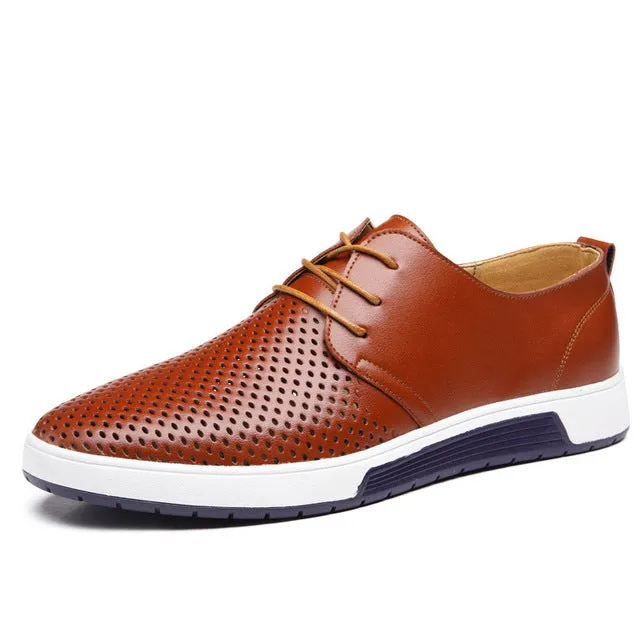 Breathable Holes Luxury Brand Flat Shoes