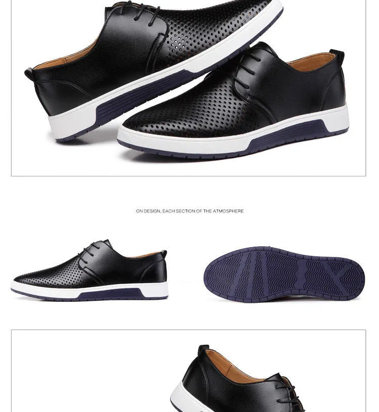 Breathable Holes Luxury Brand Flat Shoes