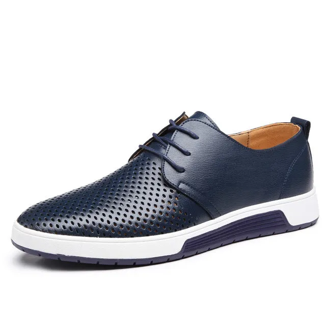 Breathable Holes Luxury Brand Flat Shoes