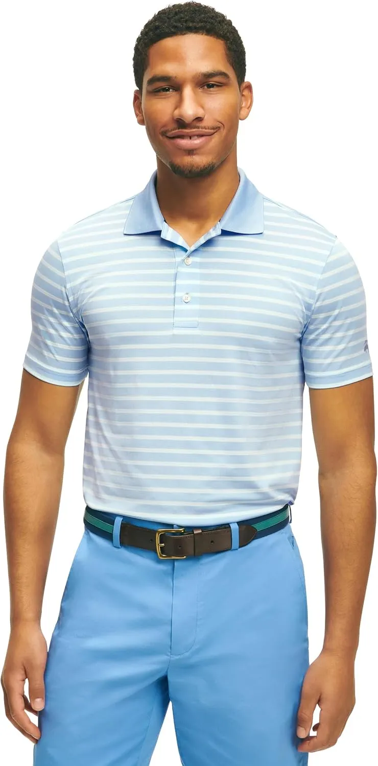 Brooks Brothers Men's Performance Stretch Short Sleeve Golf Polo Shirt