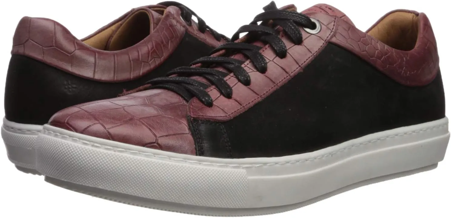 Brothers United Men's Leather Luxury Sophisticated Lace Up Sneaker