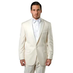 Bryan Michaels Slim Fit Tuxedo Suit Off-White MT187S
