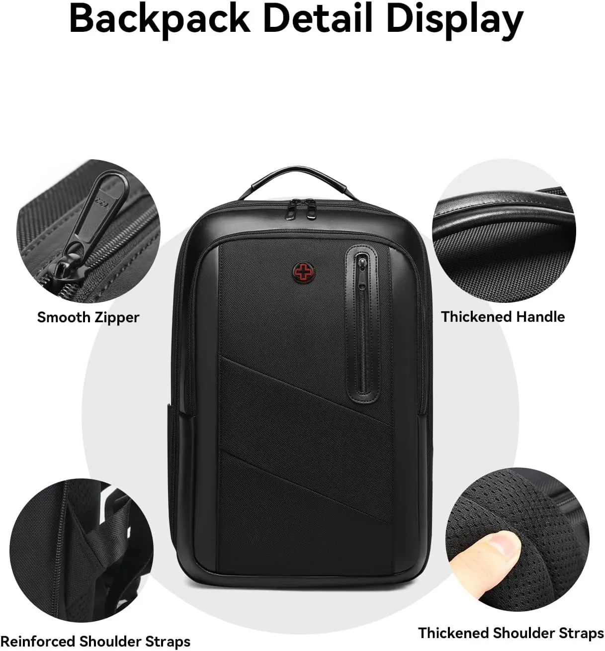 Business Backpack for Men Travel Backpack 180° Commuter Backpack Classic Backpack Water Resistant Bag Daypack for Work,Black