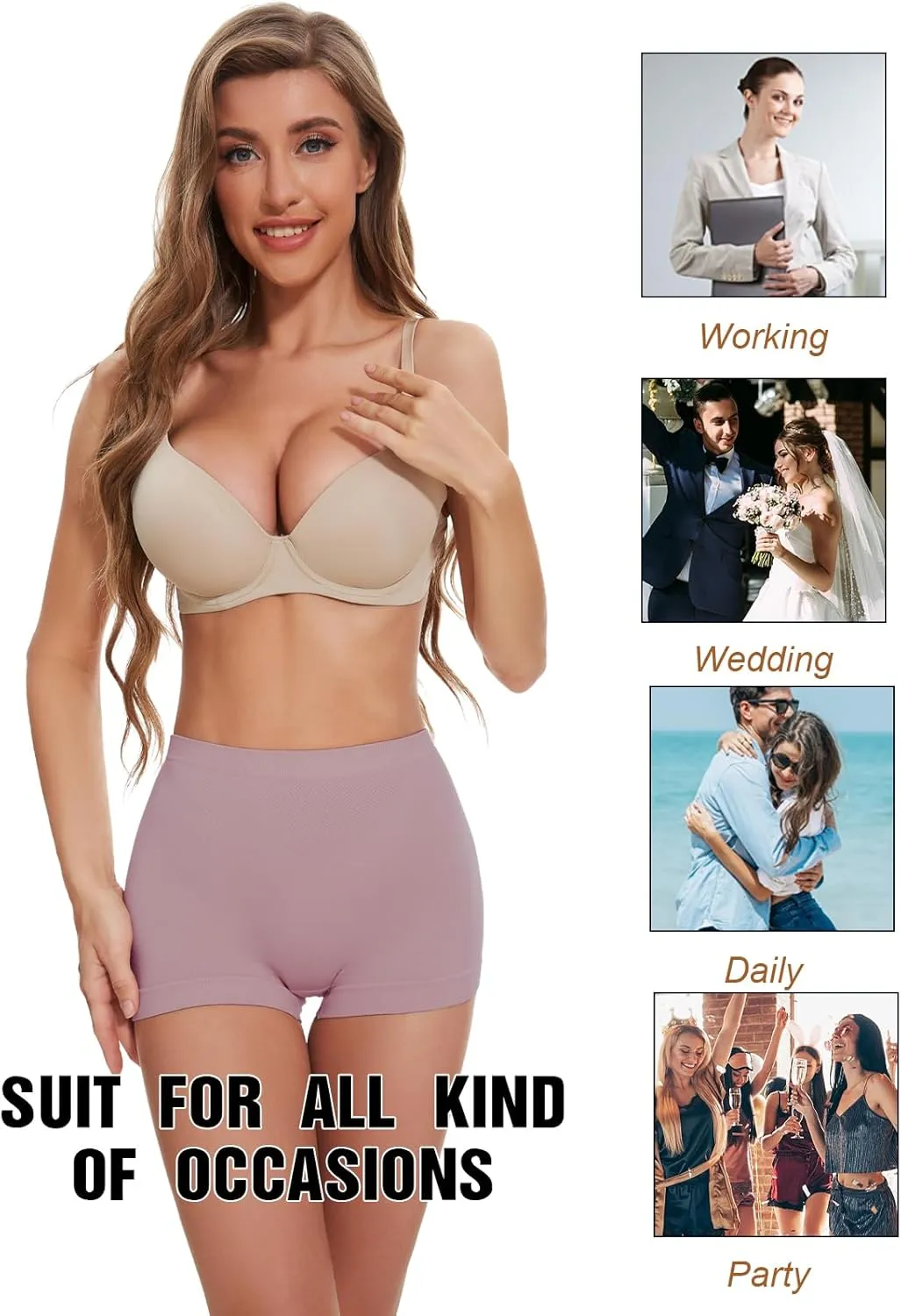 Butt Lifter Panties Shaperwear for Women Seamless Hip Enahncer Body Shaper Boyshort Padded Underwear