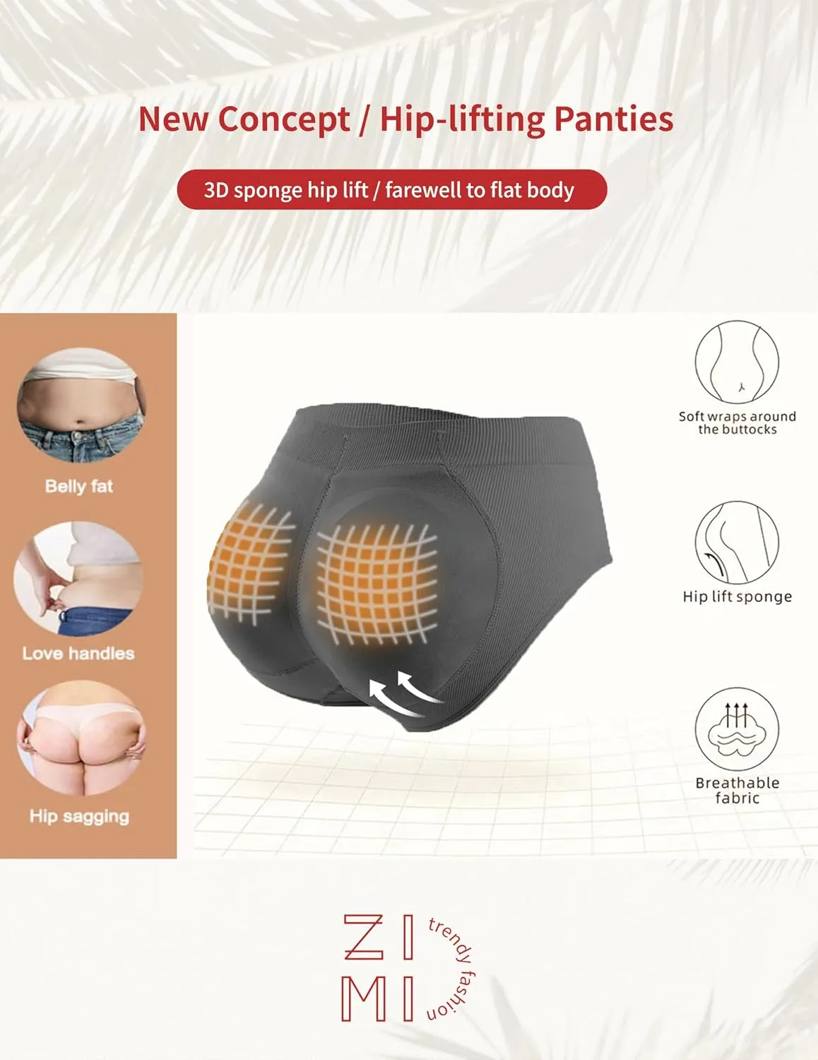 Butt Lifter Panties Underwear for Women with Removable Pads Seamless Booty Pads Hip Enhancer Panty