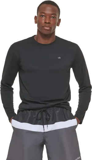 Calvin Klein Men's Standard UPF 40  Long Sleeve Quick Dry Swim Shirt