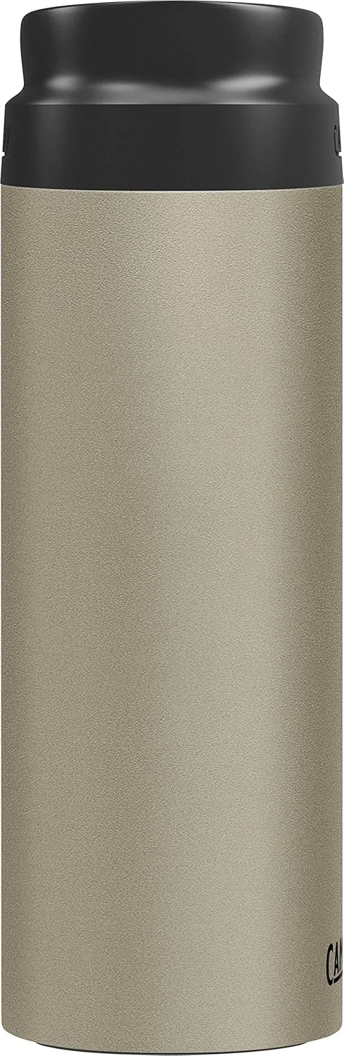 CamelBak Forge Flow Coffee & Travel Mug, Insulated Stainless Steel - Non-Slip Silicon Base - Easy One-Handed Operation - 16oz, Dune