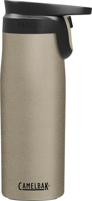 CamelBak Forge Flow Coffee & Travel Mug, Insulated Stainless Steel - Non-Slip Silicon Base - Easy One-Handed Operation - 20oz, Dune