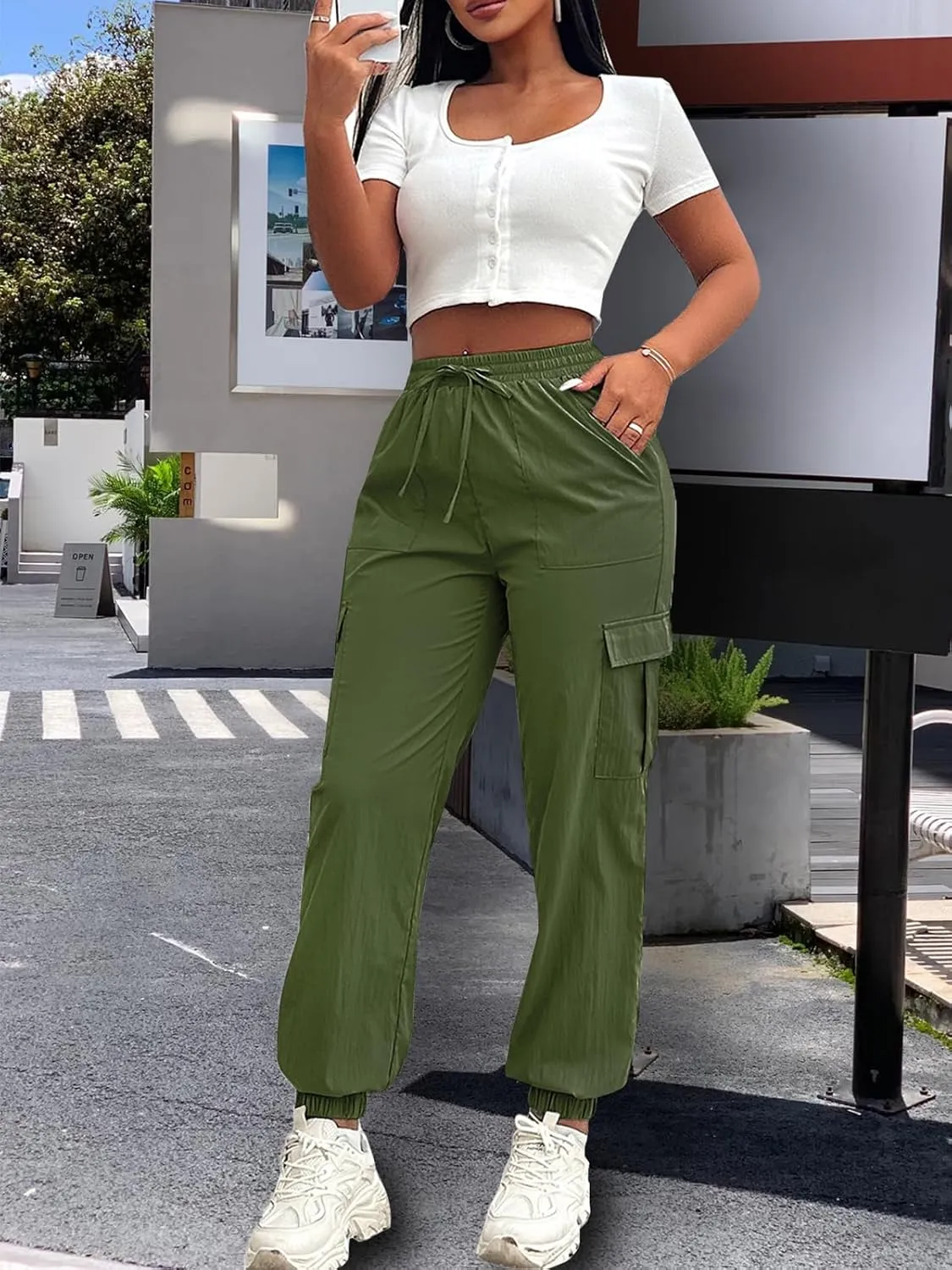 Cargo Pants Women Joggers Quick Dry Hiking Pants with Pockets