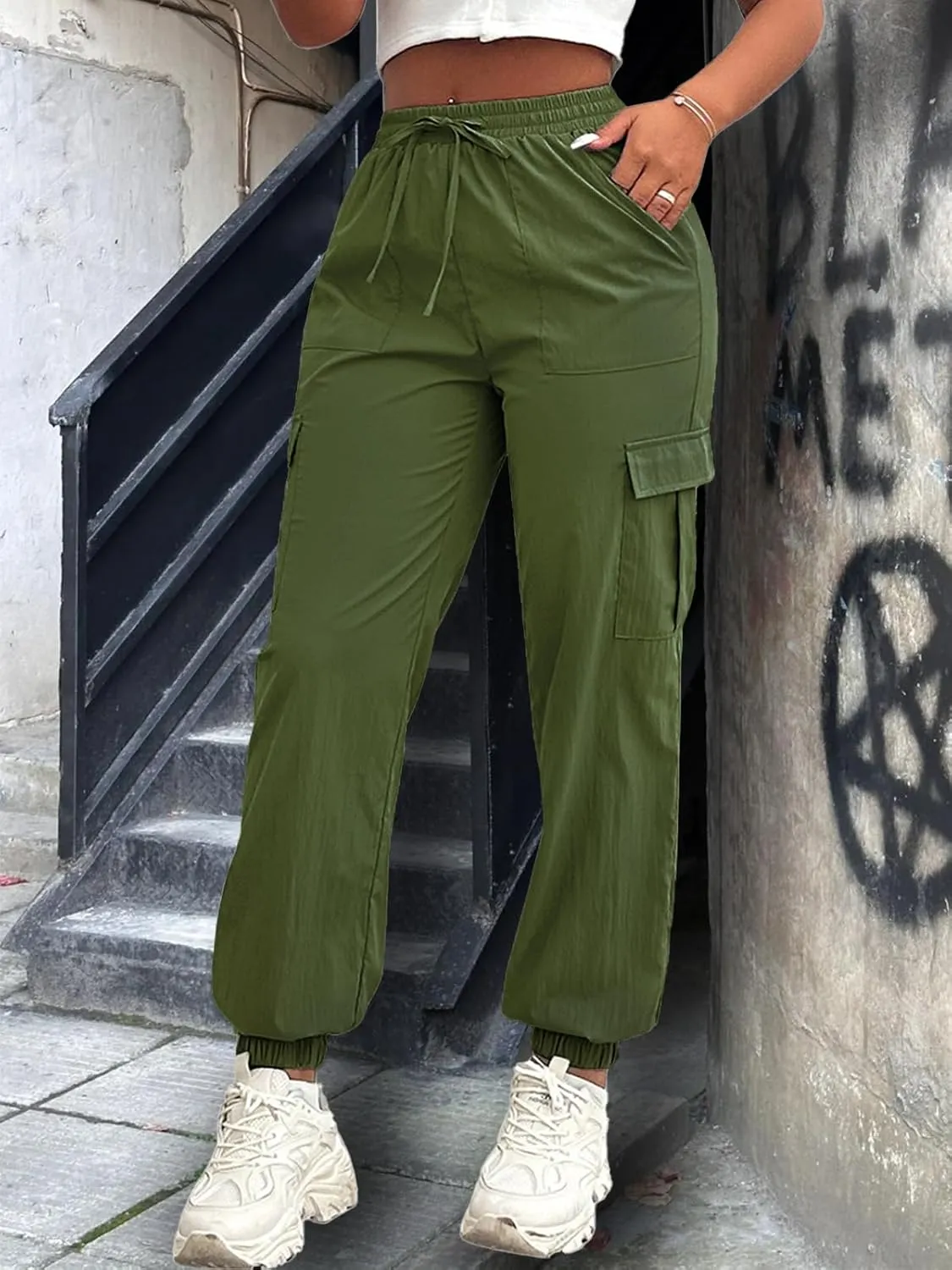 Cargo Pants Women Joggers Quick Dry Hiking Pants with Pockets