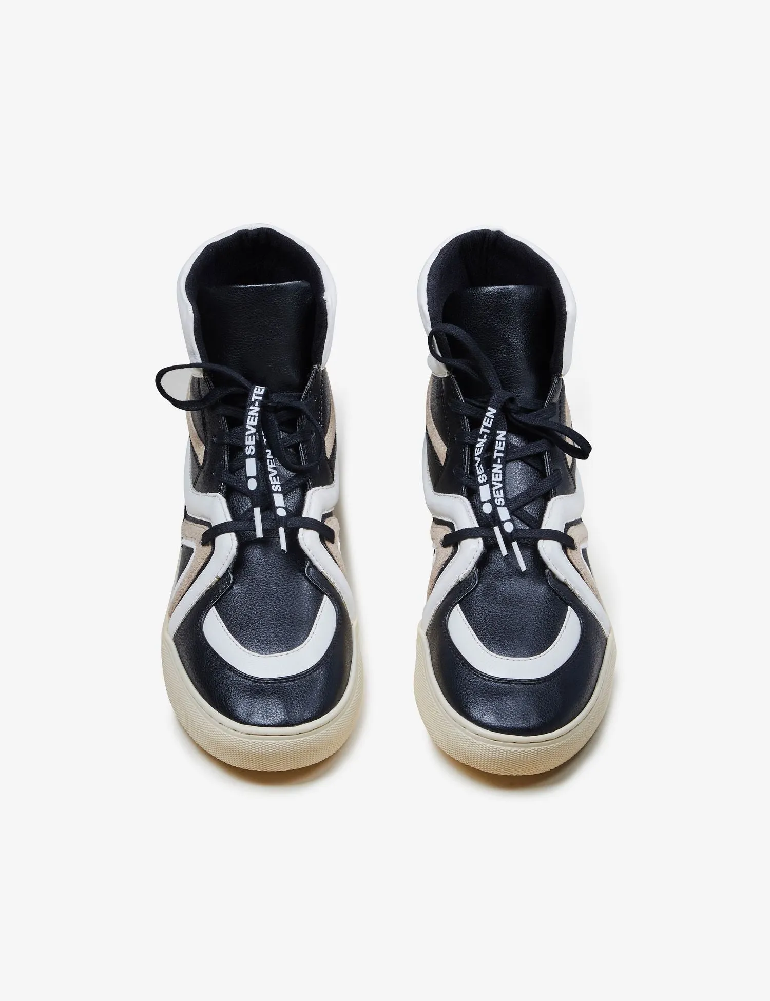 Celeb Spotted - 403 black beige tubing high-top sneaker