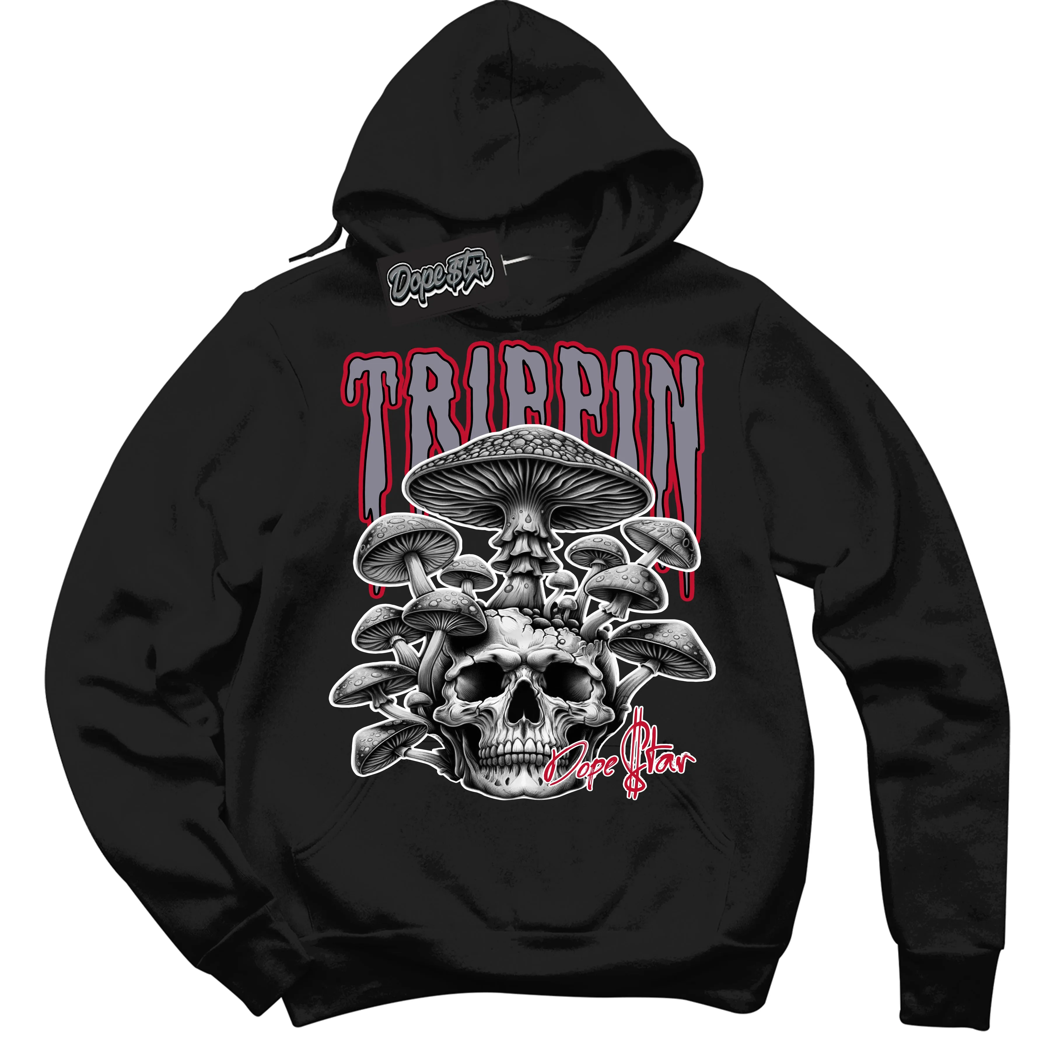 Cement Grey Fire Red 1s Sneaker Hoodie Trippin Graphic