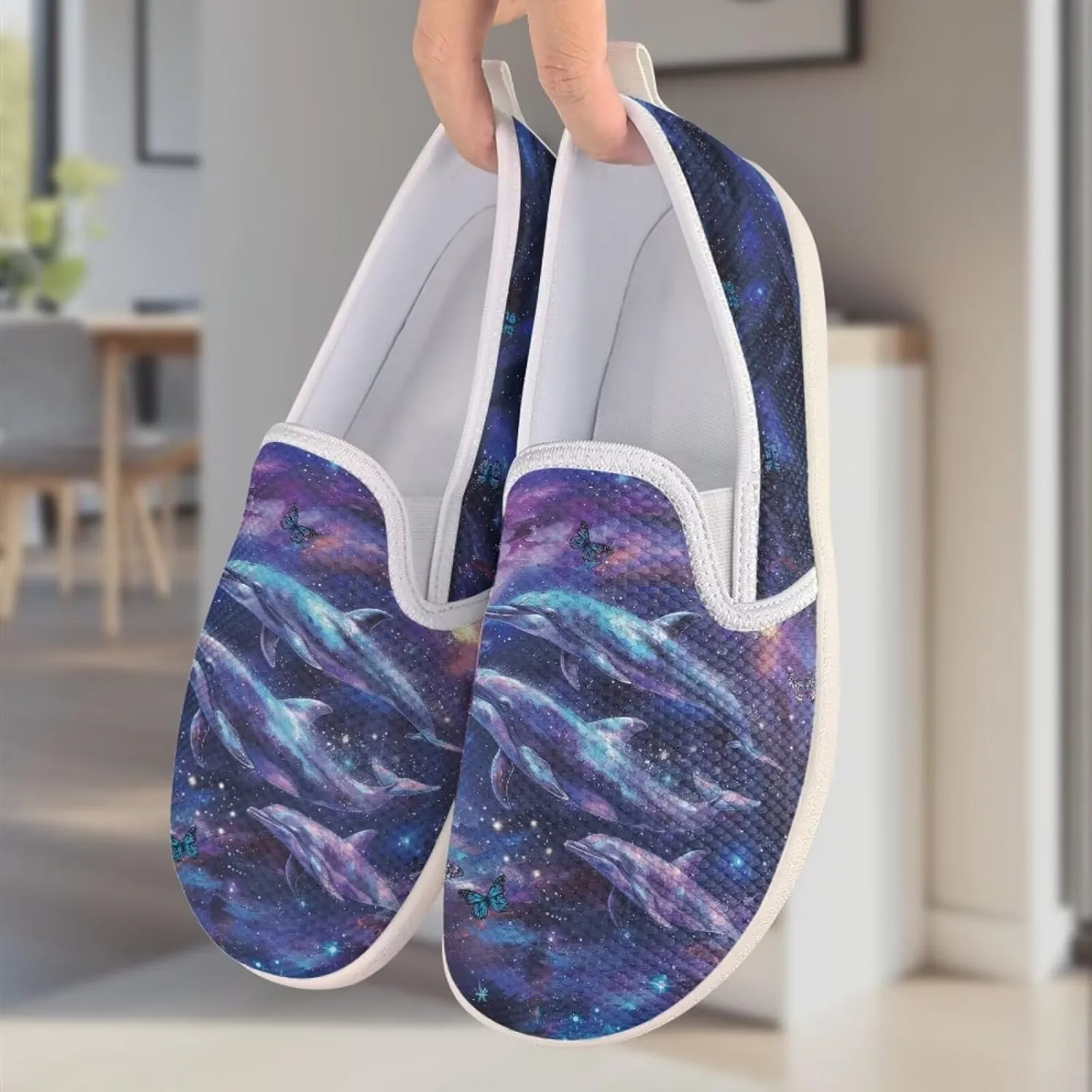 chaqlin Loafers for Women Flat Drop in Low Top Clipper Slip On Beach Travel Comfy Tennis Shoes Fashion Dress Loafers