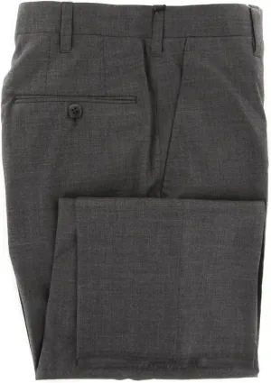 Charcoal Gray Solid Pants - Slim