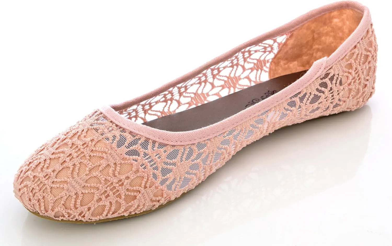 Charles Albert Women's Breathable Crochet Lace Ballet Flat