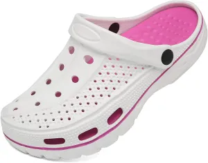 ChayChax Men's and Women's Arch Support Clogs Garden Shoes Slip-on Outdoor Beach Slippers with Removable Cushion Footbed