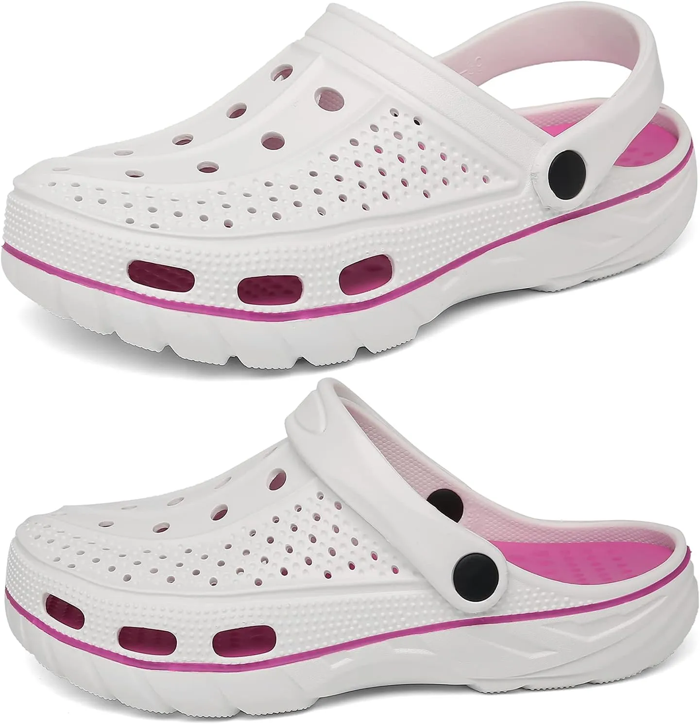 ChayChax Men's and Women's Arch Support Clogs Garden Shoes Slip-on Outdoor Beach Slippers with Removable Cushion Footbed