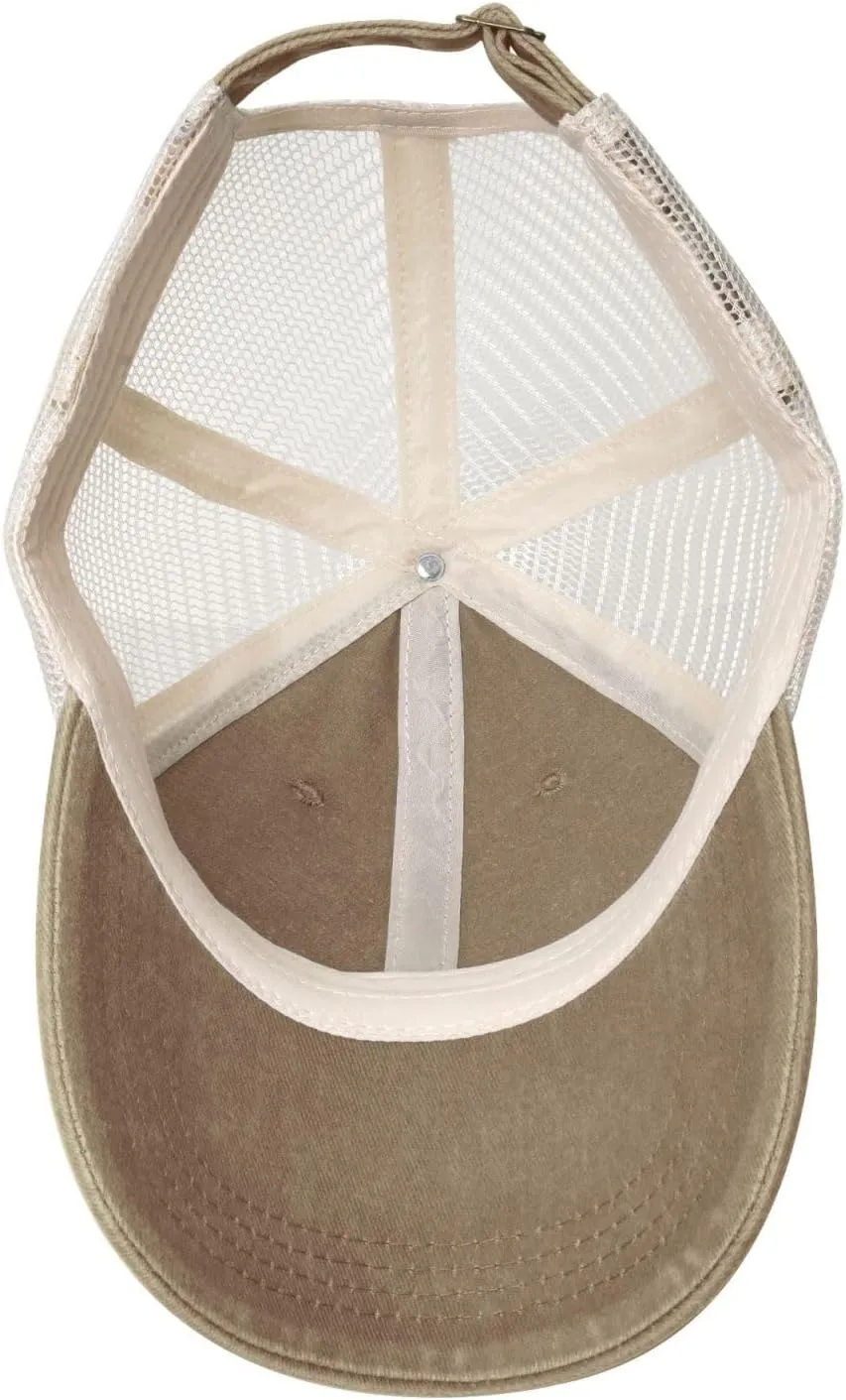 Chef with Spatula and Frying Pan Baseball Cap Women Men Mesh Back Denim Hat Vintage Trucker Hats Dad Caps