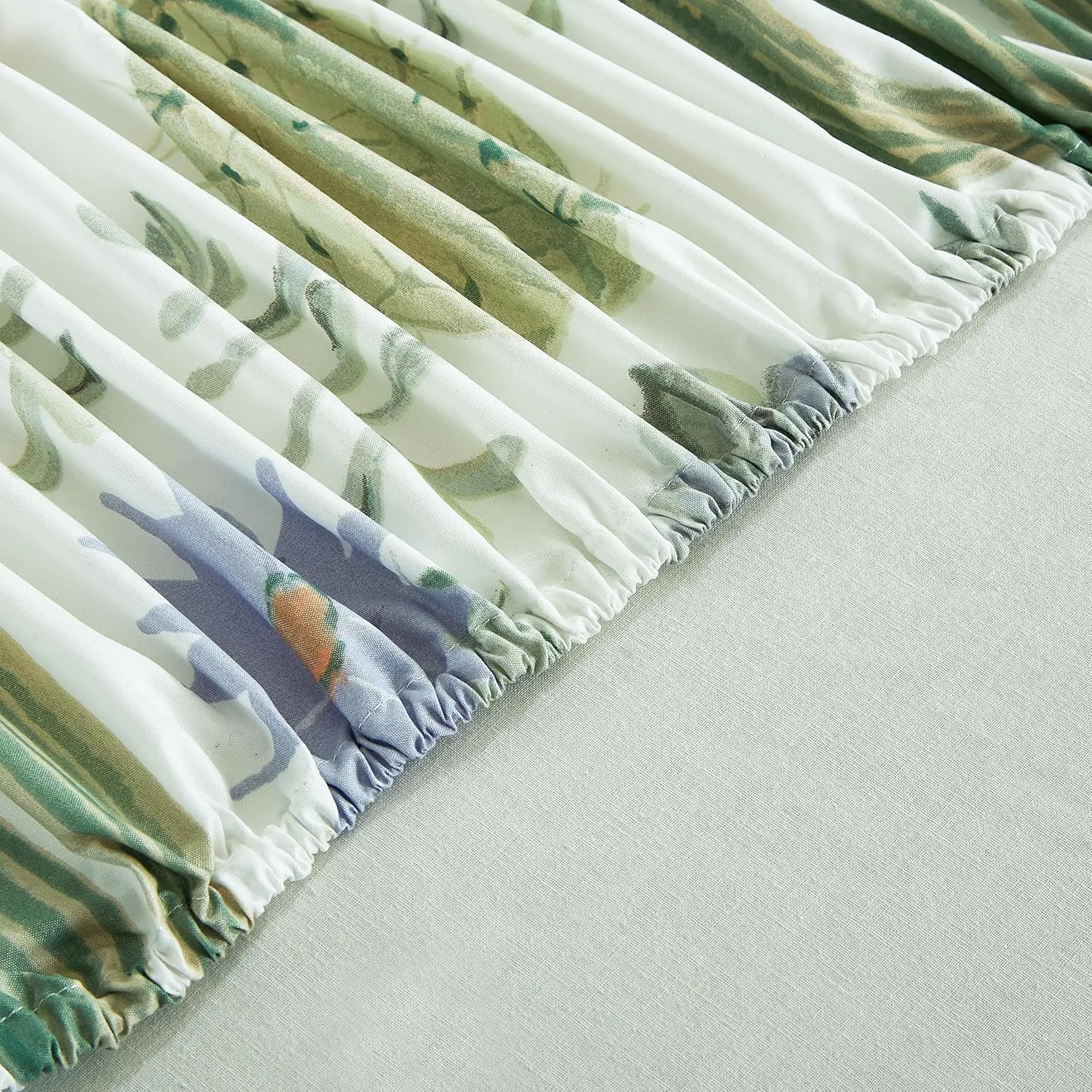 Chezmoi Collection 4-Piece Southwestern Serene Desert Sheet Set Queen Size - Green Blue Cactus Succulent Plant Printed Brushed Microfiber Lightweight Breathable Deep Pocket Bed Sheets